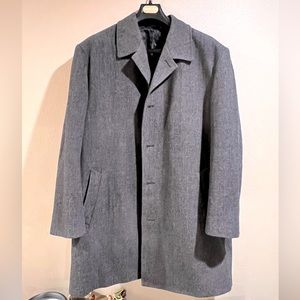 London Fog Herringbone Wool Coat Men - Like New - 50R - XXL